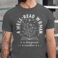 A Well Read Woman Book Lover Literary Quote Unisex Jersey T-Shirt