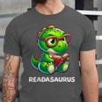 Readasaurus Reading Dinosaur Book Reader Bookworm Unisex Jersey T-Shirt