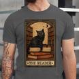The Reader Cat Book Reading Halloween Tarot Card Unisex Jersey T-Shirt The Reader Cat Book Reading Halloween Tarot Card Unisex Jersey T-Shirt