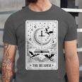 The Reader Tarot Card Bookworm Books Lover Dragon Librarians Unisex Jersey T-Shirt