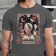 The Reader Tarot Card Shirt Bird Book Lover Bookworm Unisex Jersey T-Shirt