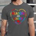 Readers Are Leaders Reading Teacher Women Kids Book Lovers Unisex Jersey T-Shirt