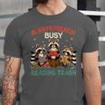 Reading Book Lover Racoon Always Freakin Busy Reading Trash Unisex Jersey T-Shirt