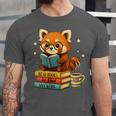 Reading Book Lover Red Panda Read Books Be Kind Stays Weird Unisex Jersey T-Shirt