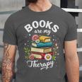 Reading Books Are My Therapy Unisex Jersey T-Shirt