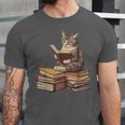 Reading Cat Book Lover Unisex Jersey T-Shirt Reading Cat Book Lover Unisex Jersey T-Shirt