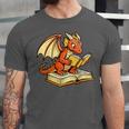 Reading Dragon Book Lover Bookworm Reader Unisex Jersey T-Shirt