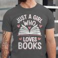 Reading Just A Girl Who Loves Books Unisex Jersey T-Shirt