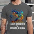 Reading Lover Easily Distracted By Dragons And Books Dragon Unisex Jersey T-Shirt Reading Lover Easily Distracted By Dragons And Books Dragon Unisex Jersey T-Shirt