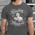 Reading Is Magical Unicorn Book Lover Fantasy Kids Unisex Jersey T-Shirt Reading Is Magical Unicorn Book Lover Fantasy Kids Unisex Jersey T-Shirt