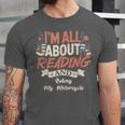 Reading And Motorcycle Life For Bikers Who Love Books Unisex Jersey T-Shirt