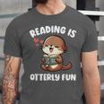 Reading Is Otterly Fun Otter Bookworm Book Lover Librarian Unisex Jersey T-Shirt Reading Is Otterly Fun Otter Bookworm Book Lover Librarian Unisex Jersey T-Shirt