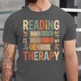 Reading Is My Therapy Book Lover Unisex Jersey T-Shirt Reading Is My Therapy Book Lover Unisex Jersey T-Shirt