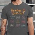 Reading Is Self Care Mental Health Read More Book Unisex Jersey T-Shirt Reading Is Self Care Mental Health Read More Book Unisex Jersey T-Shirt