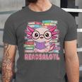 Readsalotl Axolotl Reading Book Bookworm Unisex Jersey T-Shirt