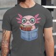 Readsalotl Axolotl Reading Book Lover Reading Pocket Axolotl Unisex Jersey T-Shirt Readsalotl Axolotl Reading Book Lover Reading Pocket Axolotl Unisex Jersey T-Shirt