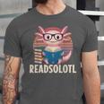 Readsolotl Axolotl Reading Book Lover Kawaii Bookworms Unisex Jersey T-Shirt