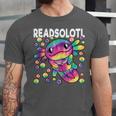 Readsolotl Cute Axolotl Book Lover Reading Women Girls Unisex Jersey T-Shirt