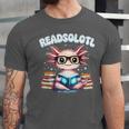 Readsolotl Pink Kawaii Axolotl Read Book Lover Reading Unisex Jersey T-Shirt Readsolotl Pink Kawaii Axolotl Read Book Lover Reading Unisex Jersey T-Shirt