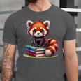 Red Panda Books Lover Reading Bookworm Unisex Jersey T-Shirt