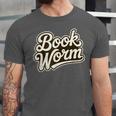 Retro Book Worm Reading For Book Lovers Unisex Jersey T-Shirt