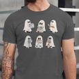 Retro Ghost Reading Books Halloween Bookish Ghost Bookworm Unisex Jersey T-Shirt