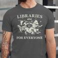 Retro Libraries Are For Everyone Racoon Reading Book Lover Unisex Jersey T-Shirt Retro Libraries Are For Everyone Racoon Reading Book Lover Unisex Jersey T-Shirt
