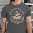 Retro Proud Introverted Book Club Anti Social Reader Unisex Jersey T-Shirt