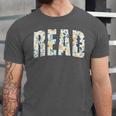 Retro Read Floral Reading Bookworm Librarian Book Lover Unisex Jersey T-Shirt Retro Read Floral Reading Bookworm Librarian Book Lover Unisex Jersey T-Shirt