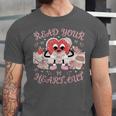 Retro Read Your Heart Out Valentine’s Day Teacher Book Lover Unisex Jersey T-Shirt