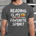 Retro Reading Is My Favorite Sport Baseball World Book Day Unisex Jersey T-Shirt