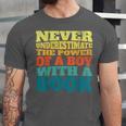 Retro Never Underestimate The Power Of a Boy With a Book Unisex Jersey T-Shirt Retro Never Underestimate The Power Of a Boy With a Book Unisex Jersey T-Shirt