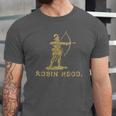 Robin Hood The Archer Book Cover Illustration In Gold Unisex Jersey T-Shirt