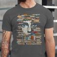 RtY Book Man Graphic Eyes Colorful Art Small Unisex Jersey T-Shirt
