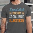 Sand Art Now Minimal Socializing Introvert Vintage Unisex Jersey T-Shirt
