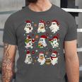 Santa Ghost Reading Books Christmas Library Teacher Unisex Jersey T-Shirt Santa Ghost Reading Books Christmas Library Teacher Unisex Jersey T-Shirt