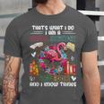 School Secretary Read Books And Know Things Flowers Flamingo Unisex Jersey T-Shirt
