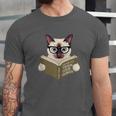 Siamese Cat Reading Book How To Train Your Human Humorous Unisex Jersey T-Shirt Siamese Cat Reading Book How To Train Your Human Humorous Unisex Jersey T-Shirt