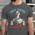 Silly Goose With Books Teacher Club School Educator Unisex Jersey T-Shirt Silly Goose With Books Teacher Club School Educator Unisex Jersey T-Shirt