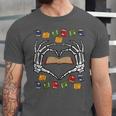 Skeleton Heart Read Reading Book Librarian Halloween Women Unisex Jersey T-Shirt Skeleton Heart Read Reading Book Librarian Halloween Women Unisex Jersey T-Shirt