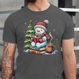 Snowman Reading Book Lovers Christmas Librarian Bookworm Unisex Jersey T-Shirt Snowman Reading Book Lovers Christmas Librarian Bookworm Unisex Jersey T-Shirt