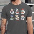 Snowman Reading Book Santa Christmas Bookish Teacher Unisex Jersey T-Shirt