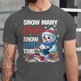 Snowman Winter Snow So Many Books Christmas Snow Little Time Unisex Jersey T-Shirt