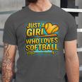 Softball Just A Girl Comic Book Style Graphic For Teens Unisex Jersey T-Shirt Softball Just A Girl Comic Book Style Graphic For Teens Unisex Jersey T-Shirt