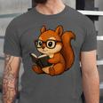 Squirrel Reading Book Lover Unisex Jersey T-Shirt