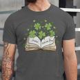 St Patricks Day Book Lover Librarian Reading Saint Pattys Unisex Jersey T-Shirt