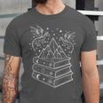 Stack Of Books And Dragons Bookworm Fantasy Books Lover Unisex Jersey T-Shirt Stack Of Books And Dragons Bookworm Fantasy Books Lover Unisex Jersey T-Shirt