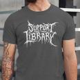 Support Your Local Library Horror Bookworm Unisex Jersey T-Shirt