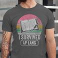 I Survived AP Lang Retro Book Graphic Unisex Jersey T-Shirt I Survived AP Lang Retro Book Graphic Unisex Jersey T-Shirt