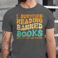 I Survived Reading Banned Books Read Librarian Men Women Unisex Jersey T-Shirt I Survived Reading Banned Books Read Librarian Men Women Unisex Jersey T-Shirt